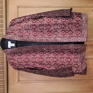 Soft Surroundings metallic brocade kimono jacket
